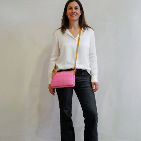 Crossbody Clutch | Leather & Fire-hose