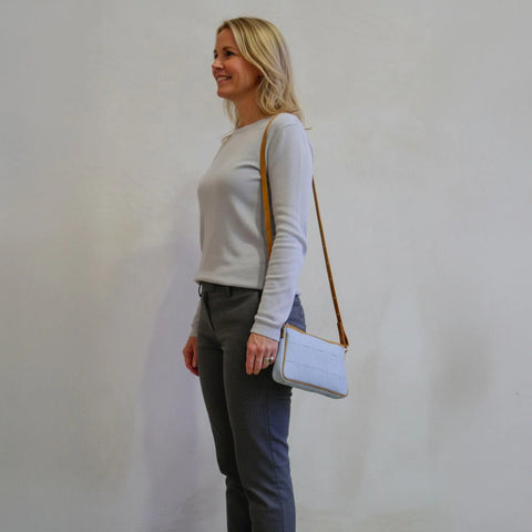 Crossbody Clutch | Leather & Fire-hose