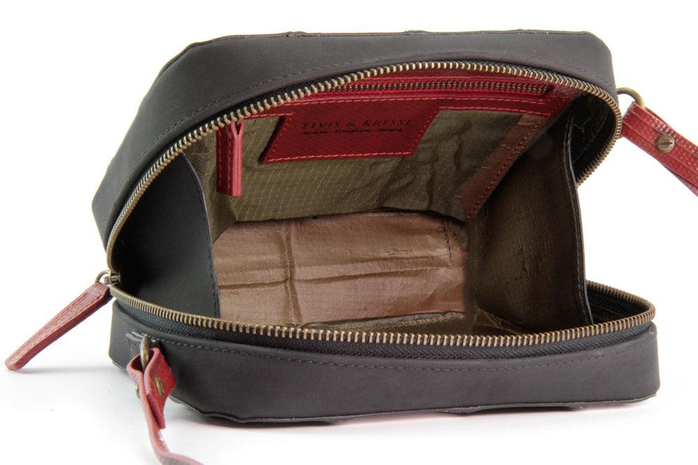 recycled leather handbag