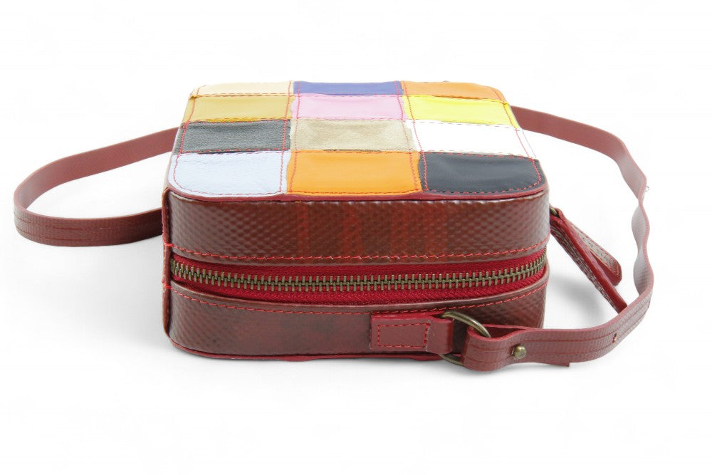 Sustainable leather crossbody bag