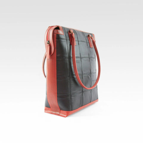 Dutch Tote | Leather & Fire-hose