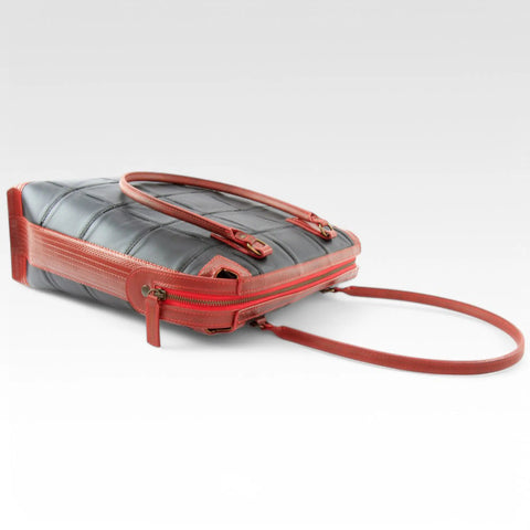 Dutch Tote | Leather & Fire-hose