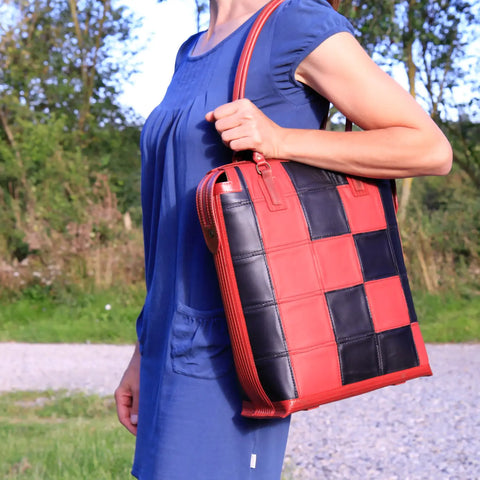 Dutch Tote | Leather & Fire-hose