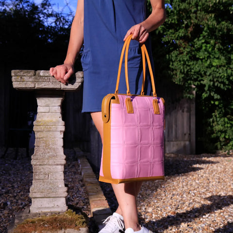 Dutch Tote | Leather & Fire-hose