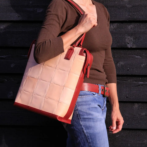 Dutch Tote | Leather & Fire-hose