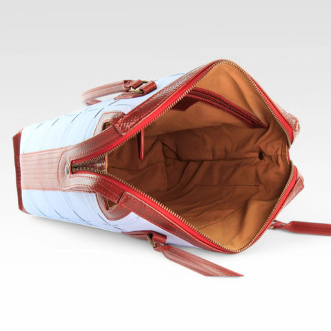 Dutch Tote | Leather & Fire-hose