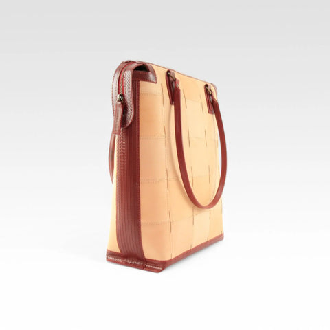 Dutch Tote | Leather & Fire-hose