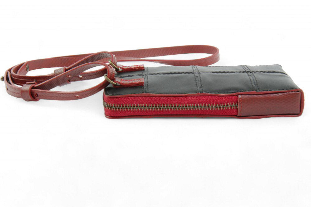 Sustainable leather phone bag by Elvis & Kresse