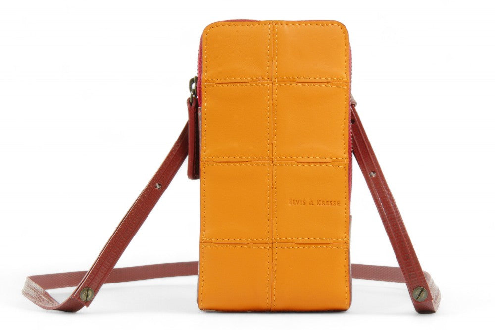 Sustainable leather phone bag by Elvis & Kresse