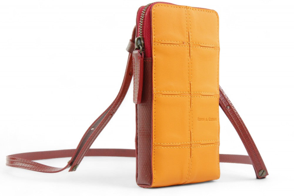 Sustainable leather phone bag by Elvis & Kresse