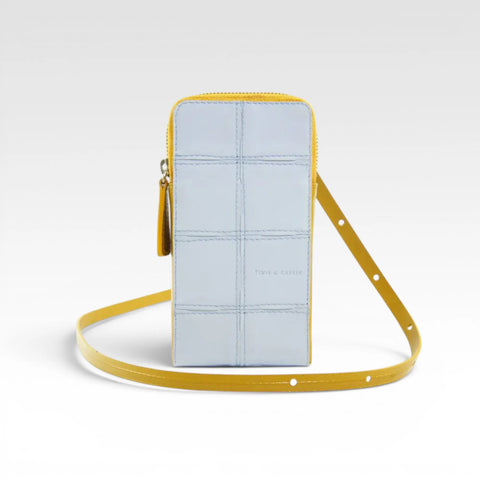 Elvis & Kresse Crossbody Pouch, sustainably made from upcycled Rolls Royce leather  and recycled London Fire Brigade firehose