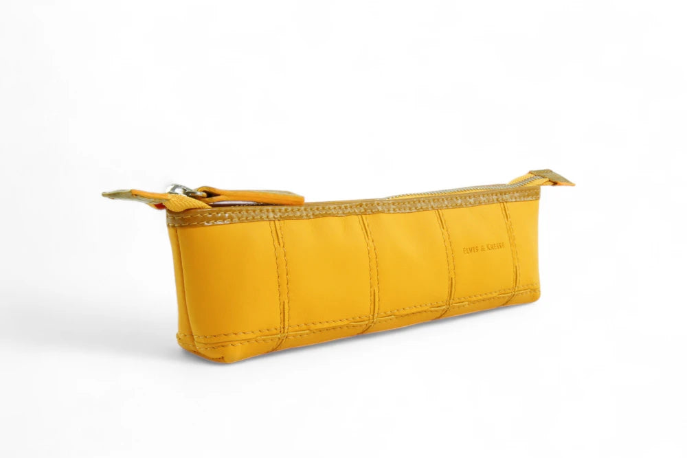 Sustainable leather pencil case