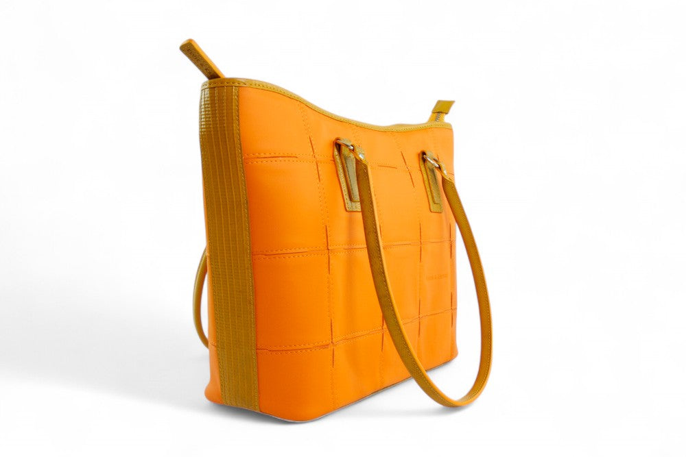 Small leather tote bag