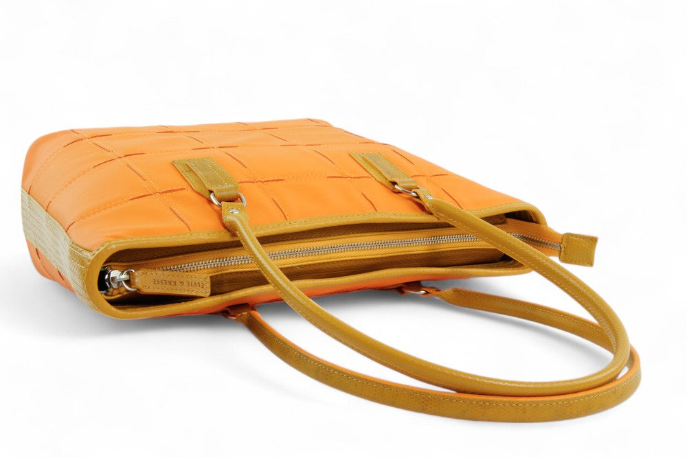 upcycled leather tote bag