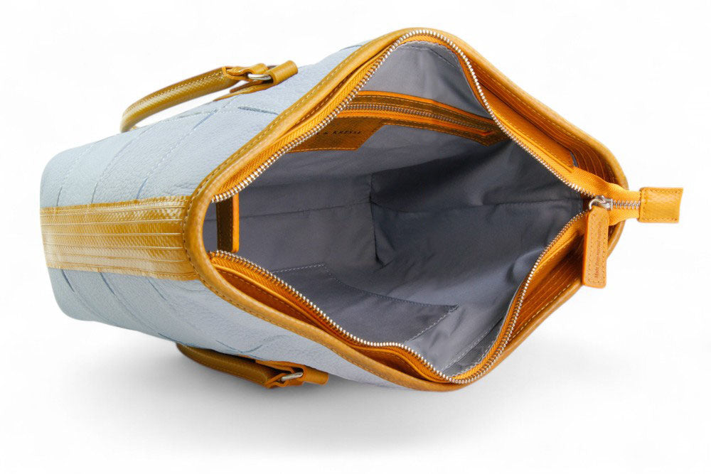 Small leather tote bag
