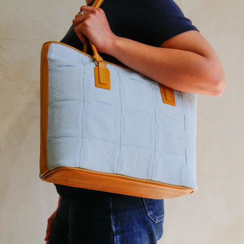 Small Tote | Leather & Fire-hose