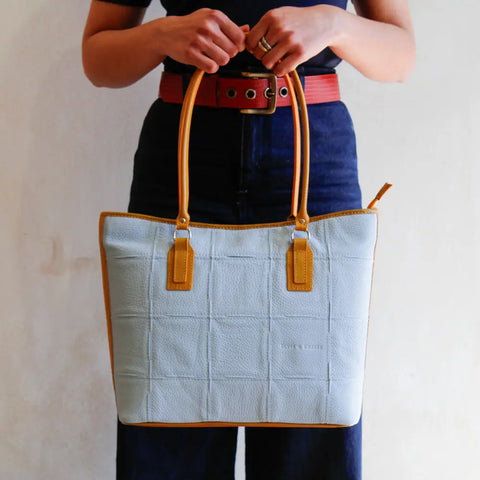 Small Tote | Leather & Fire-hose