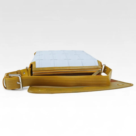 sustainable luxury laptop bag made from rescued materials