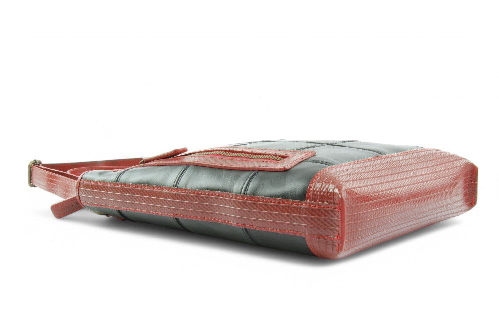 Reporter bag - made from rescued leather