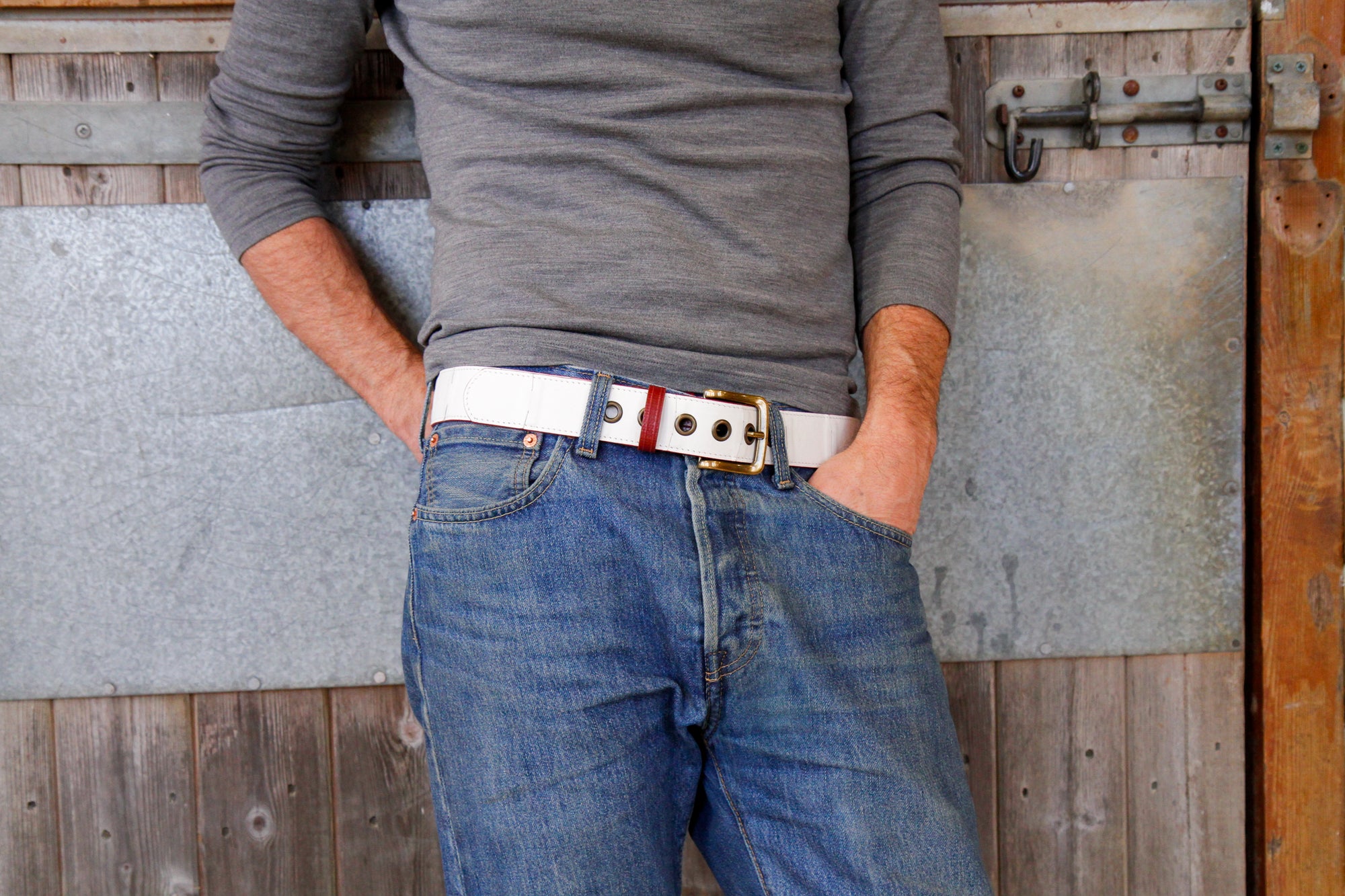Sustainable luxury leather belt