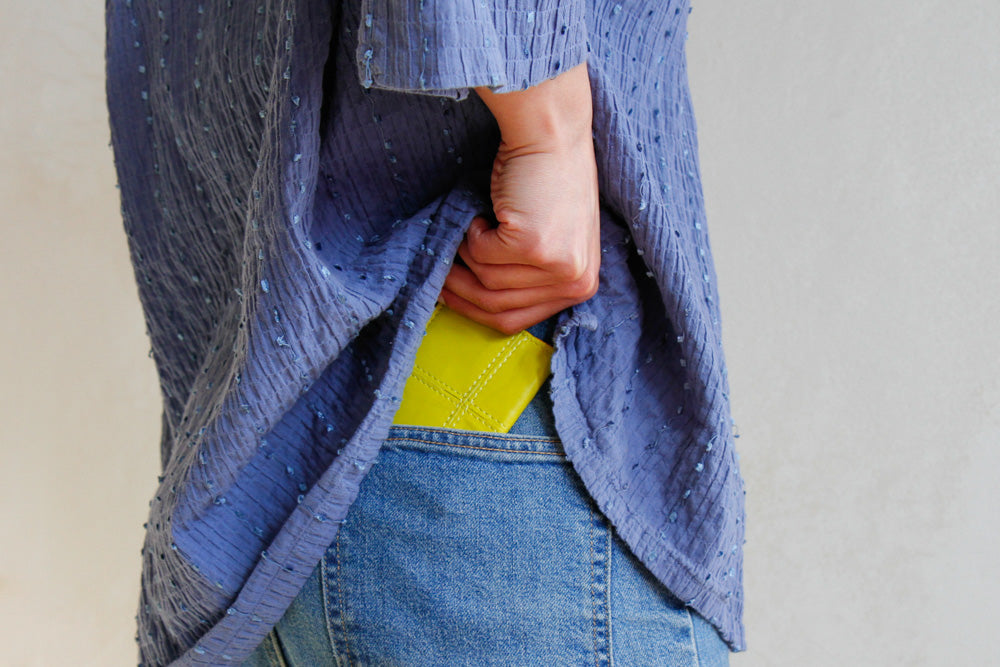 upcycled leather cardholder