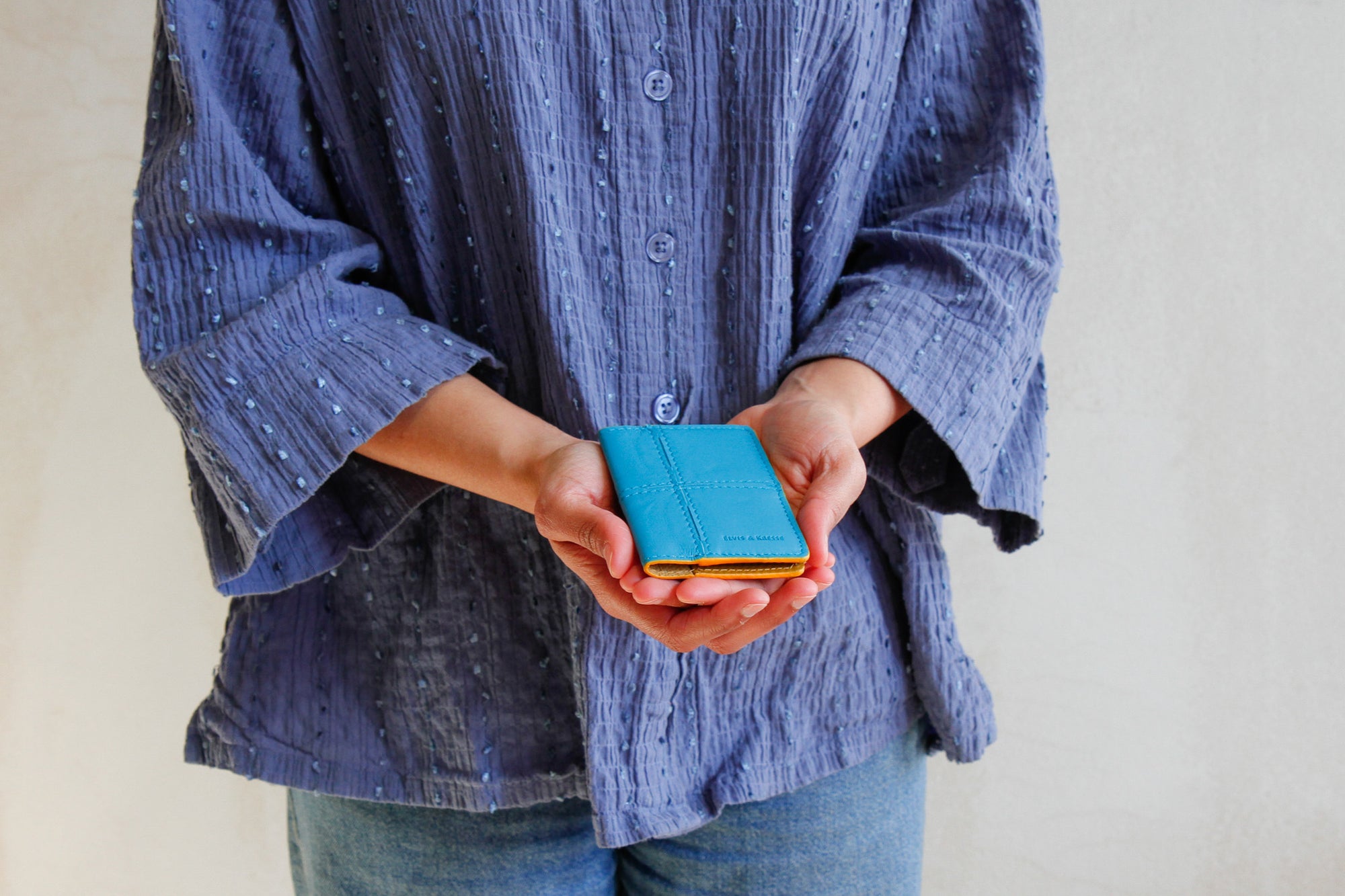 upcycled leather cardholder