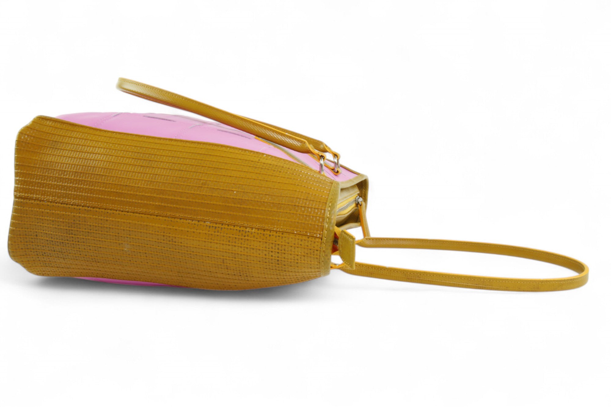 Fire-hose and Leather Tote Bag