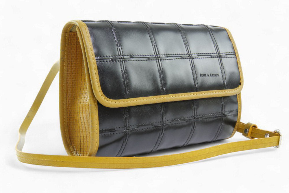 Upcycled leather crossbody bag