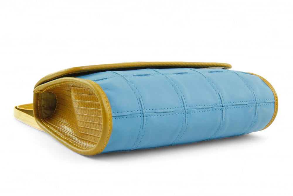 upcycled leather crossbody bag