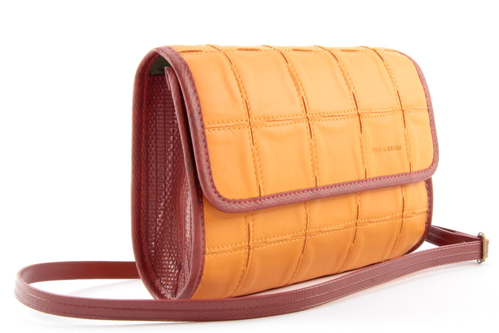 upcycled leather crossbody bag