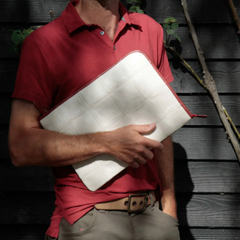 Folio Laptop Case | Leather & Fire-hose