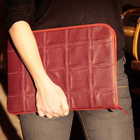 Folio Laptop Case | Leather & Fire-hose