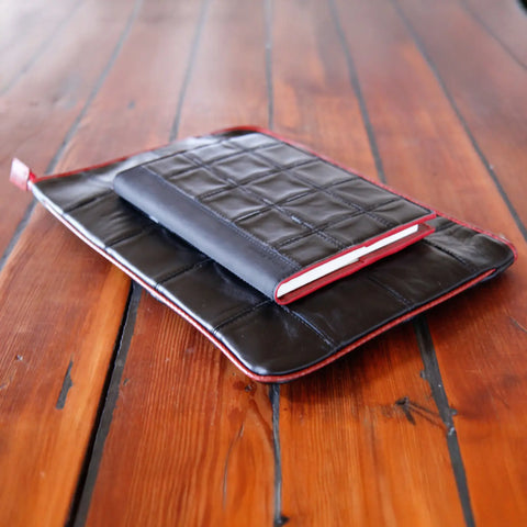 Folio Laptop Case | Leather & Fire-hose