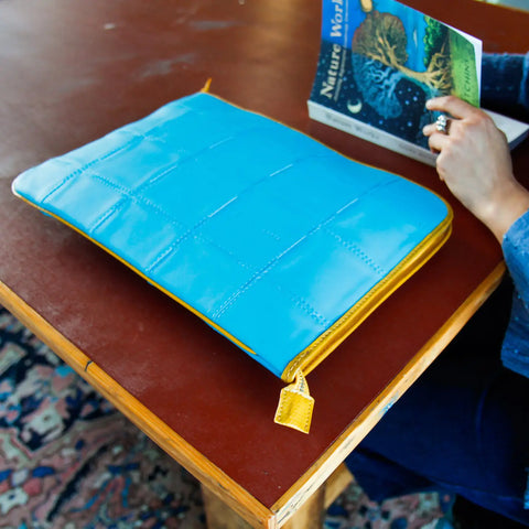 Folio Laptop Case | Leather & Fire-hose