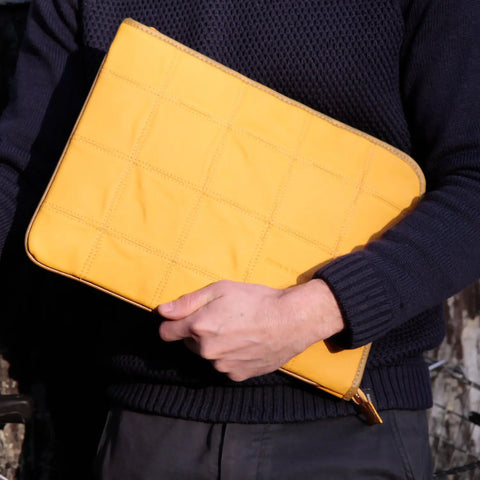 Folio Laptop Case | Leather & Fire-hose