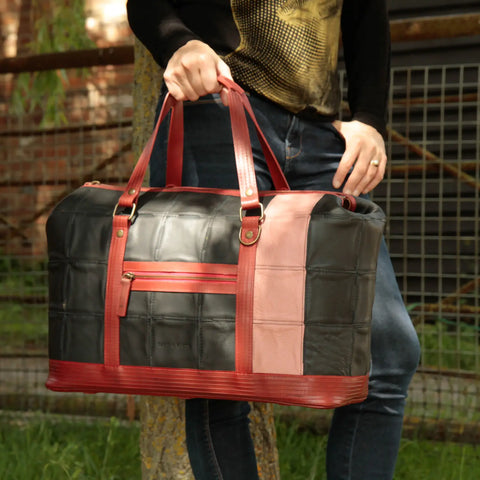 Gladstone Travel Bag | Leather & Fire-hose