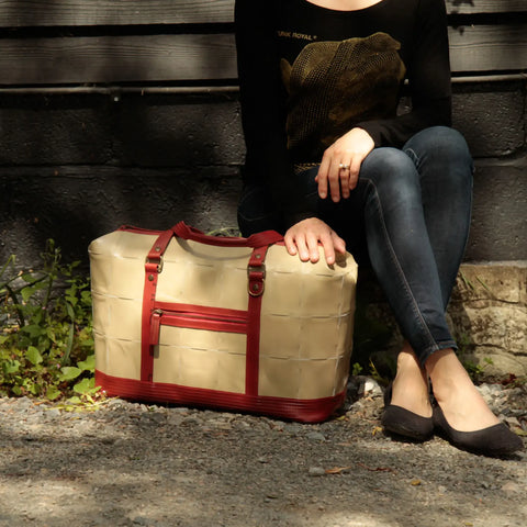 Gladstone Travel Bag | Leather & Fire-hose