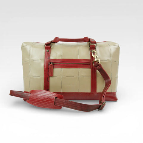 Gladstone Travel Bag | Leather & Fire-hose