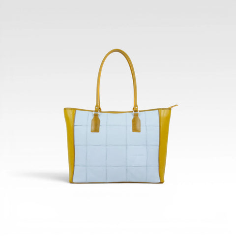Elvis & Kresse Tote Bag, sustainably made from upcycled Rolls Royce leather and recycled London Fire Brigade fire-hose