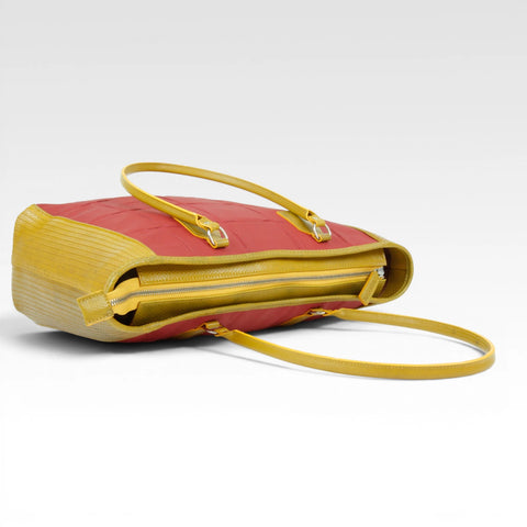 Sustainable luxury tote bag made by Elvis & Kresse: B Corp, Social Enterprise and Living Wage employer