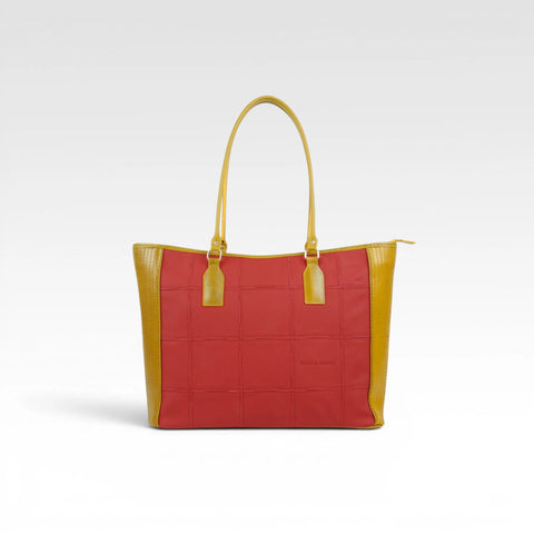 Elvis & Kresse Tote Bag, sustainably made from upcycled Rolls Royce leather and recycled London Fire Brigade fire-hose