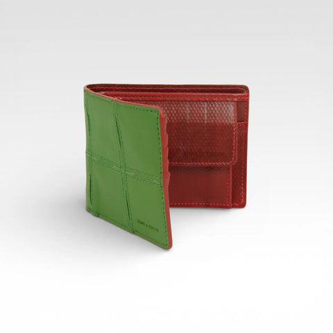 Billfold Wallet with Coin Pocket | Leather & Fire-hose