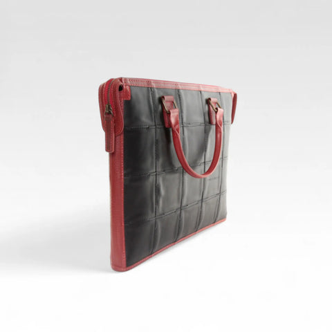 Laptop Bag | Leather & Fire-hose