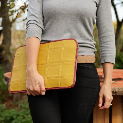 Laptop Sleeve  | Leather & Fire-hose