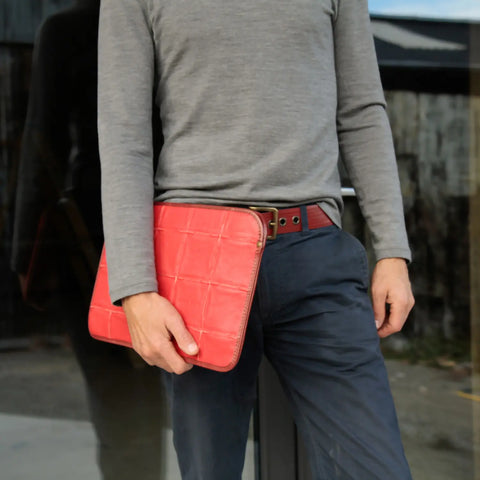 Laptop Sleeve  | Leather & Fire-hose