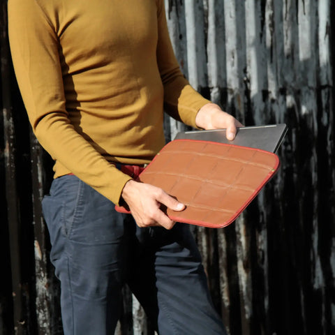 Laptop Sleeve  | Leather & Fire-hose