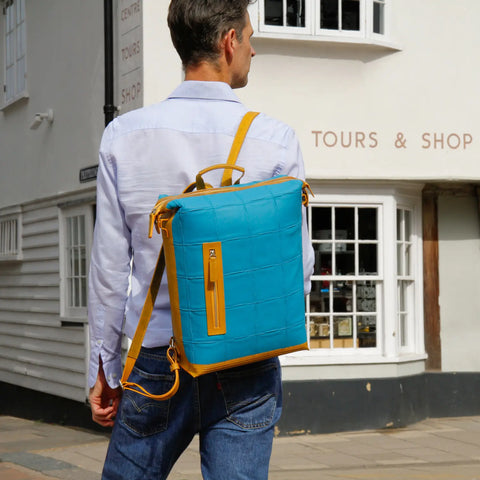 Large Backpack | Leather & Fire-hose