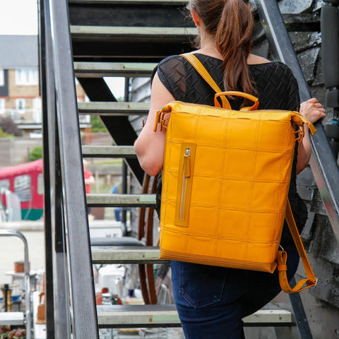 Large Backpack | Leather & Fire-hose