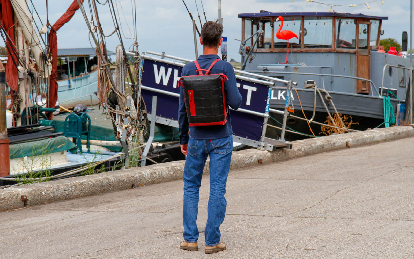 Large Backpack | Leather & Fire-hose