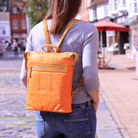 Small Backpack | Leather & Fire-hose